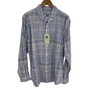 Weatherproof Mens Long-Sleeve Light Weight Plaid Button Down Shirt Size L